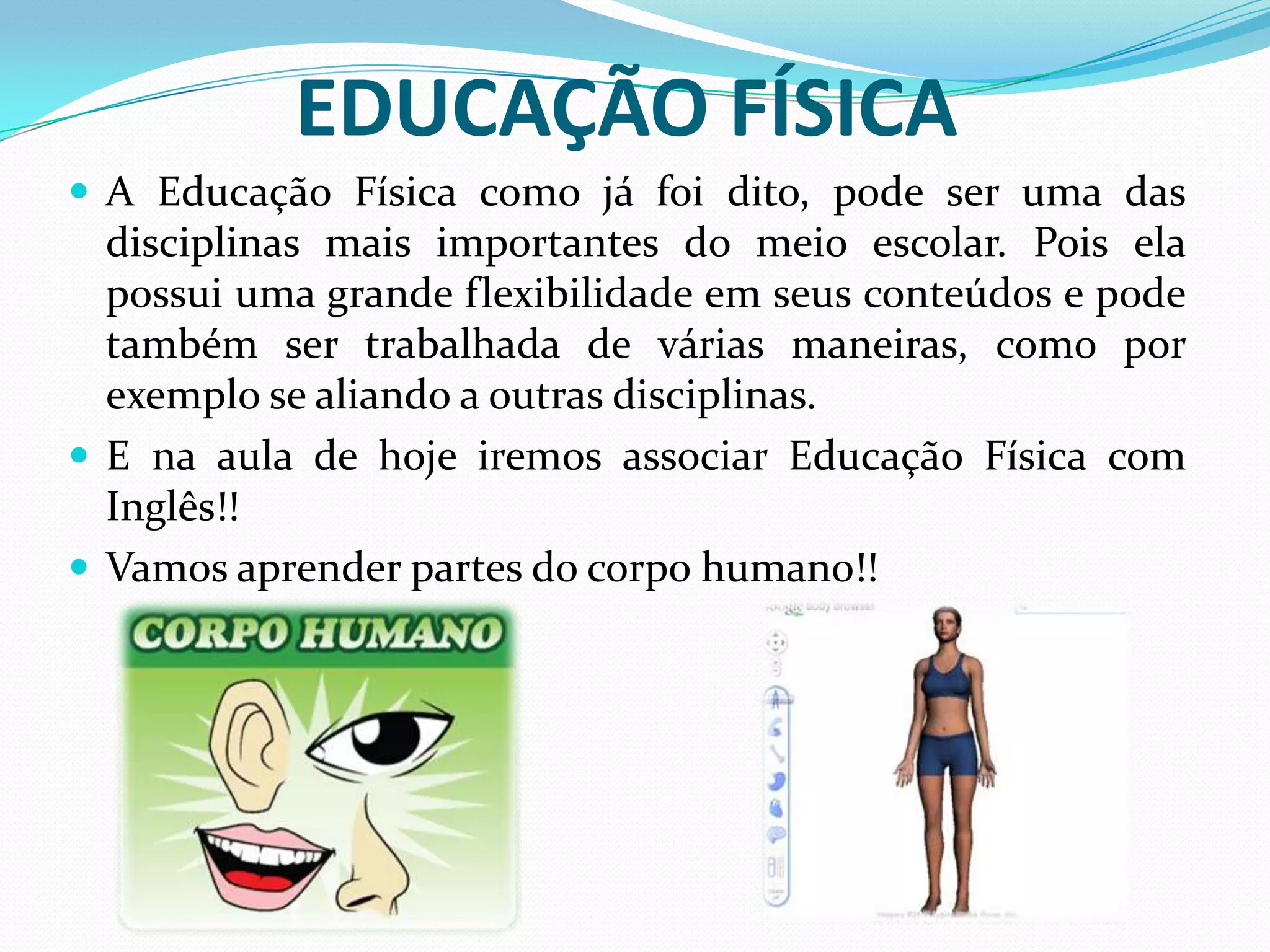 Educação física e inglês (partes do corpo) | PPT