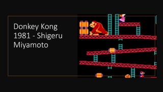 Donkey Kong
1981 - Shigeru
Miyamoto
 