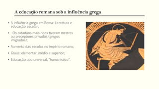 EDUCAÇÃO NA ANTIGUIDADE ROMANA | PPT