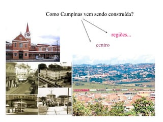 Como Campinas vem sendo construída?


                             regiões...
                    centro
 