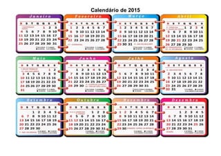 Calendário de 2015
 