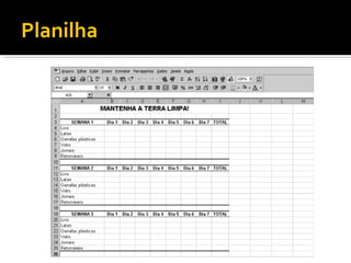 Planilha
 