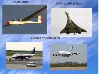PLANEADORAVIÓN SUPERSÓNICOAVIONES COMERCIALES