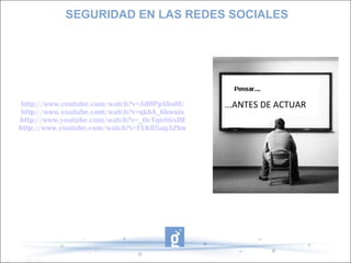 CHATS - No recomendable a menores - No sabemos con quién estamos conversando - Los menores se exponen a la persuasión  del contacto anónimo y ganan su confianza. VIDEO 