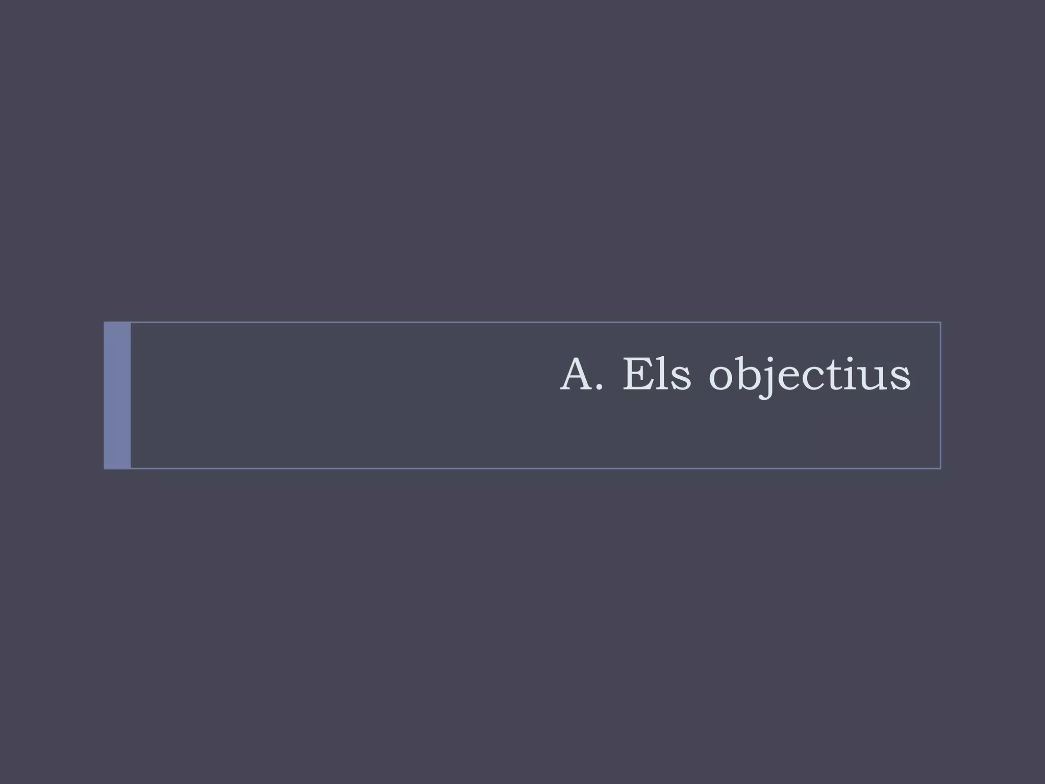 Necessitem una política intercultural global.GUIÓEls objectiusS’han consolidat els enfocaments comunicatius?Tres noves propostes:Competència plurilingüe interculturalCompetència per al canvi sociolingüísticVoluntat de comunicarUn punt crucial: els prejudicisSón modificables?Les condicionsImplicació general o desresponsabilització?Tenim tots prou presents els objectius pedagògics i socials?El doble paper del centre: projecte lingüístic i pla d’entornAICLE: totes les àrees treballen la llenguaTot el centre transmet (o no) la competència plurilingüe interculturalL’entorn: 4 dimensions a explorar (famílies, lleure, mitjans, treball)