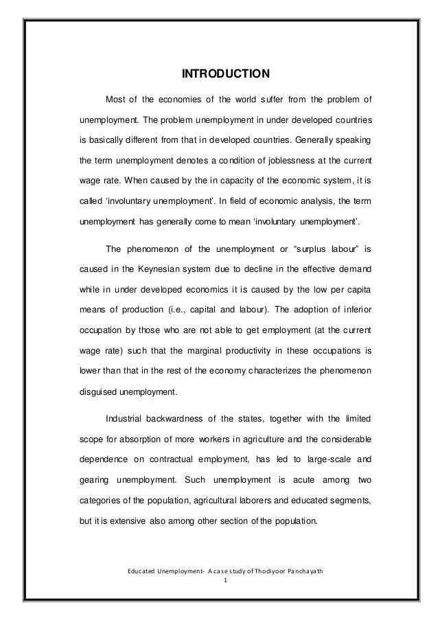 Unemployment english essay