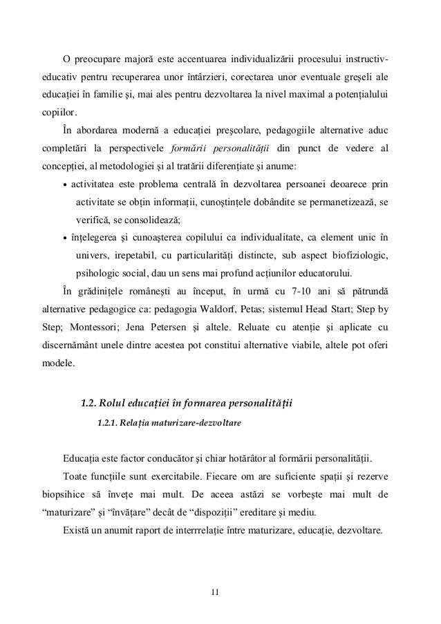 Rolul Educatiei In Dezvoltarea Personalitatii Lumea Fericirii
