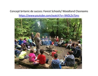 Concept britanic de succes: Forest Schools/ Woodland Clasrooms
https://www.youtube.com/watch?v=-9ADLZv7jms
 