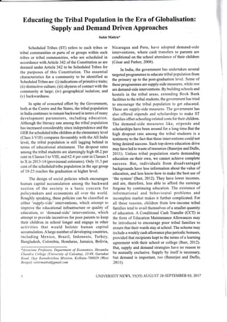 Educating the Tribal Population in the Era of Globalisation | PDF