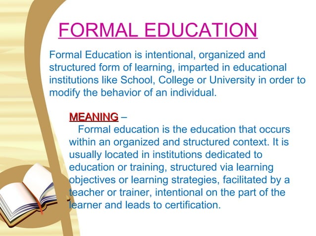 types of education ppt download