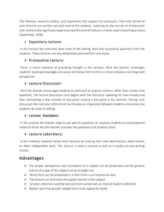 Lecture Discussion Strategy Example teaching learning strategies | DOCX