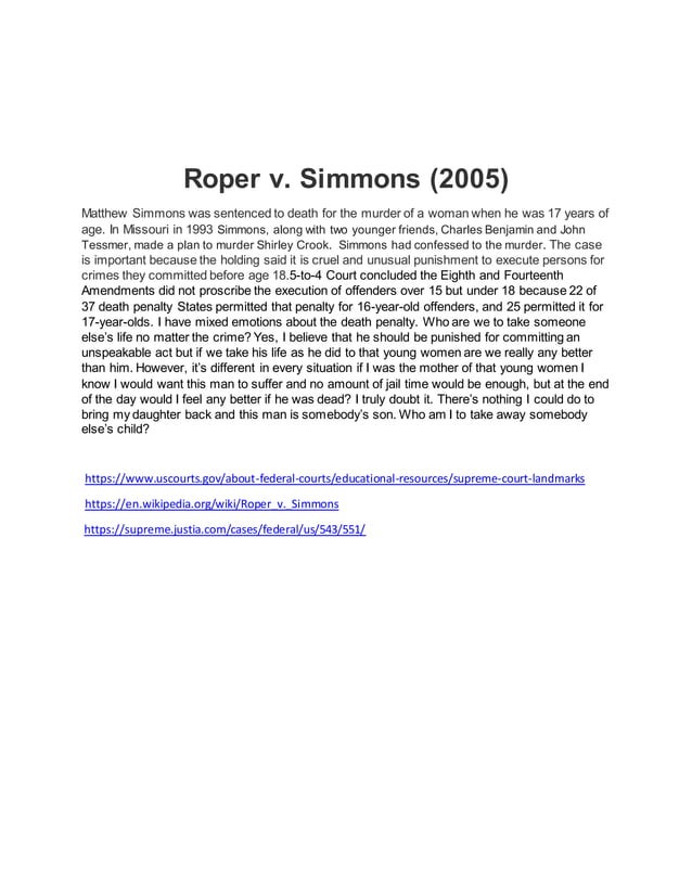 Roper V. Simmons