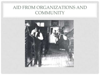 AID FROM ORGANIZATIONS AND
        COMMUNITY
 