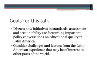 Education   Gilbert Valverde   Standards, Evaluation And Accountability
