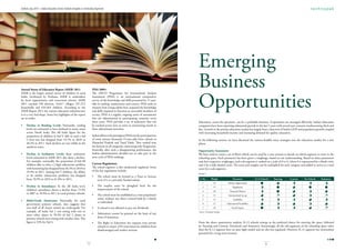 Outlook July, 2012 | Indian Education Sector Outlook (Insights on Schooling Segment)




                                                                                                                                       Emerging
Annual Status of Education Report (ASER) 2011                           PISA 2009+
                                                                                                                                       Business
                                                                                                                                       Opportunities
ASER is the largest annual survey of children in rural                  The OECD Programme for International Student
India. Facilitated by Pratham, ASER is undertaken                       Assessment (PISA) is an international comparative
by local organizations and concerned citizens. ASER                     survey of the knowledge and skills possessed by 15 year-
2011 reached 558 districts, 16,017 villages, 327,372                    olds in reading, mathematics and science. PISA seeks to
households and 633,465 children. According to the                       measure how young adults have acquired the knowledge
ASER Report 2011 the current education infrastructure                   and skills required to function as successful members of
is in a very bad shape. Some key highlights of the report               society. PISA is a regular, ongoing series of assessments
are as under:                                                           that are administered in participating countries every
                                                                        three years. PISA provides a set of indicators that can        Education, across the spectrum, can be a profitable business, if operations are managed efficiently. Indian Education
•	   Decline in Reading Levels: Nationally, reading                     be tracked across time to assist in monitoring trends in       companies have been reporting substantial growth in the last 5 years with several new ventures mushrooming thick and
     levels are estimated to have declined in many states               these educational outcomes.                                    fast. Growth in the private education market has largely been a function of India’s GDP and population growth coupled
     across North India. The All India figure for the                                                                                  with increasing household income and increasing demand for quality education.
     proportion of children in Std V able to read a Std                 India’s debut at the prestigious PISA saw the participartion
     2 level text has dropped from 53.7% in 2010 to                     of some sixteen thousand 15-year-olds from schools in          In the following section, we have discussed the various feasible entry strategies into the education market for a new
     48.2% in 2011. Such declines are not visible in the                Himachal Pradesh and Tamil Nadu. They ranked near              player.
     southern states.                                                   the bottom in all categories, outscoring only Kyrgyzstan.
                                                                        Ironically, after such a disappointing performance, the        Opportunity Assessment
•	   Decline in Arithmetic Levels: Basic arithmetic                     Indian administration decided not to take part in the          We have tried to create a set of filters which can be used by a new entrant to decide on which segment to enter in the
     levels estimated in ASER 2011 also show a decline.                 next cycle of PISA rankings.                                   schooling space. Each parameter has been given a weightage, based on our understanding. Based on these parameters
     For example, nationally, the proportion of Std III                                                                                and their respective weightages, each sub-segment is ranked on a scale of 0 to 4, where 0 is represented by a blank circle
     children able to solve a 2 digit subtraction problem               Current Regulations
                                                                                                                                       and 4 by a fully shaded circle. The score and weights can be multiplied for each category and added to arrive at a total
     with borrowing has dropped from 36.3% in 2010 to                   The school segment is also moderately regulated. Some
                                                                                                                                       score for a sub-segment.
     29.9% in 2011. Among Std V children, the ability                   of the key regulations include:
                                                                                                                                       Exhibit 7:
     to do similar subtraction problems has dropped                     •	   The school must be formed as a Trust or Society,
     from 70.9% in 2010 to 61.0% in 2011.                                    even if it is a privately funded school.                   S. No.       Weight               Parameter           K-12 Schools   Tutoring    Content      Pre Schools    Stationery
                                                                                                                                           1            10          Market Opportunity
•	   Decline in Attendance: At the All India level,                     •	   The surplus must be ploughed back for the                     2            15               Regulation
     children’s attendance shows a decline from 73.4%                        improvement of the school.
                                                                                                                                           3            20            Financial Metrics
     in 2007 to 70.9% in 2011 in rural primary schools.
                                                                        •	   The school must be established as a non-proprietary           4            15           International tie-up
                                                                             entity without any direct control held by a family            5            15                Scalability
•	   Multi-Grade classrooms: Nationally, for rural
                                                                             or individual.                                                6            15          Operational Feasibility
     government primary schools, data suggests that
     over half of all classes visited are multi-grade. For              •	   A school is not allowed to pay out dividends.                 7            10              Social Impact
     example, all India Std 2 was sitting with one or                                                                                  Source: Technopak Analysis
     more other classes in 58.3% of Std 2 classes in                    •	   Admissions cannot be granted on the basis of any
     primary schools were sitting with another class. This                   form of donations.
     figure is 53% for Std 4.                                           •	   The Right to Education Act requires even private          From the above quantitative analysis, K-12 schools emerge as the preferred choice for entering the space, followed
                                                                             schools to ensure 25% reservation for children from       by Tutoring and Content, Preschools and Stationery. Interestingly, all the sub-segments of the schooling space other
                                                                             disadvantaged and weaker sections.                        than the K-12 segment have an asset light model and are also less regulated. However, K-12 segment has tremendous
                                                                                                                                       potential for a long term investor.


                                                                    5                                                                                                                                  6
 