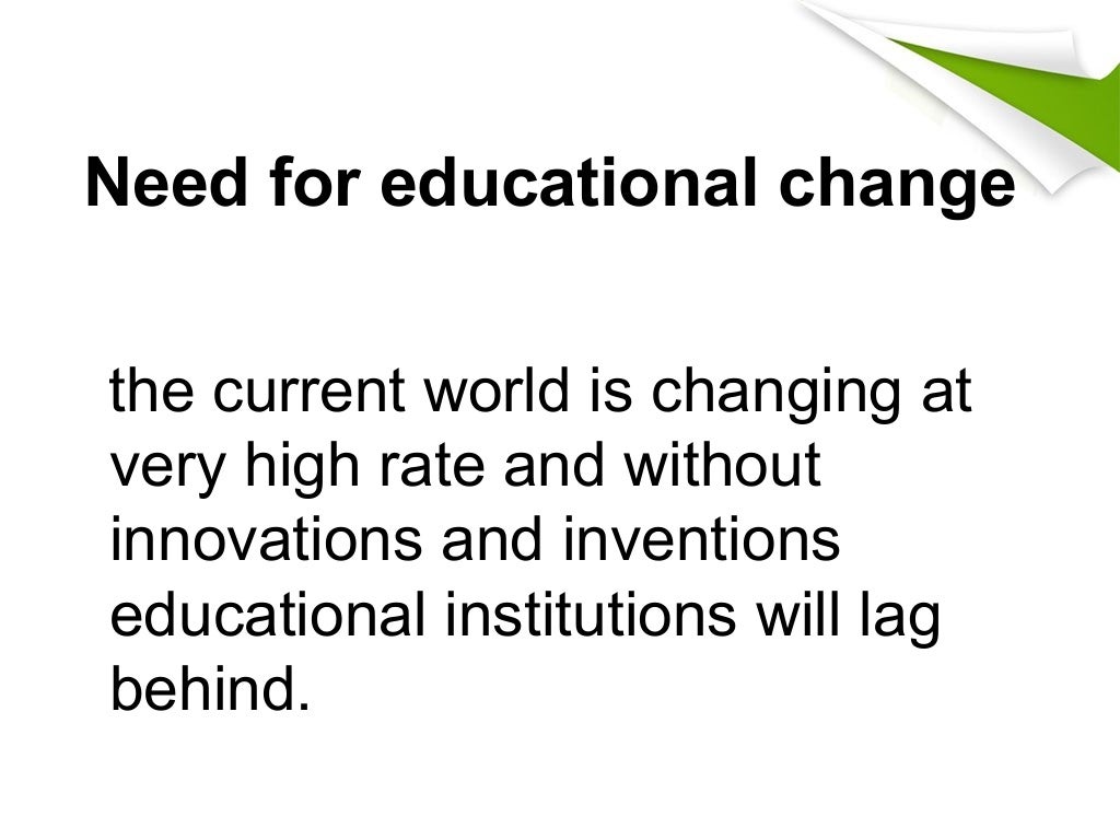 Educational change and development
