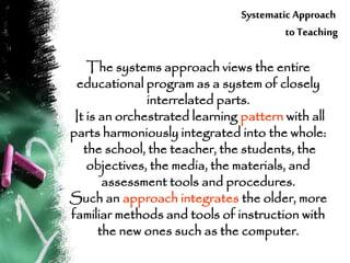 Systematic approach in Teaching( report in edtech1) | PPT