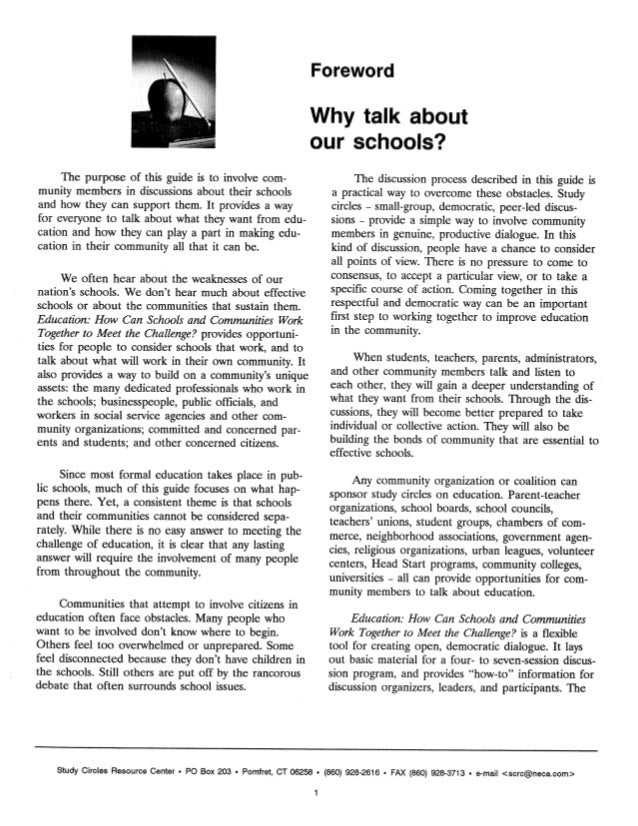 Education: How Can Schools and Communities Work Together to Meet the Challenge? Slide 3