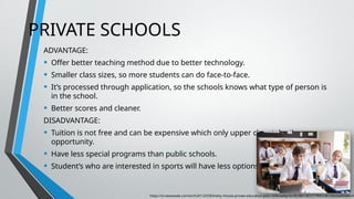 Comprehensive Overview of Public and Private Education Systems and ...