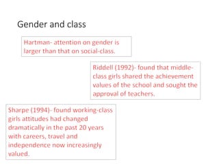 Gender and class 
 
