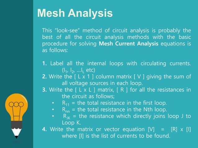 Mesh analysis and Nodal Analysis | PPTX