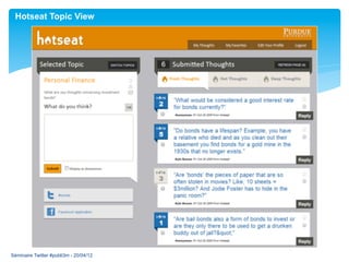 Hotseat Topic View




Séminaire Twitter #publi3m - 20/04/12
 