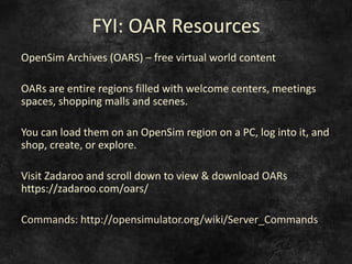 Education 2020 open source virtual worlds lyr lobo | PPT