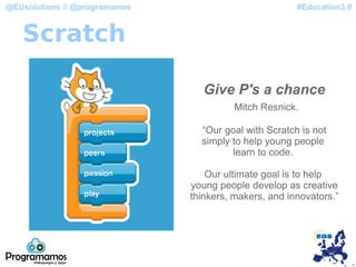 Scratch community coding to learn - Education 3 0 | PPT