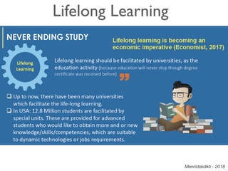 Lifelong Learning
Menristekdikti - 2018
 