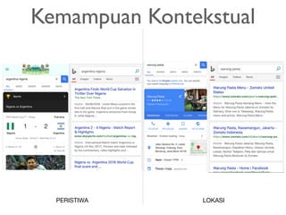Kemampuan Kontekstual
PERISTIWA LOKASI
 