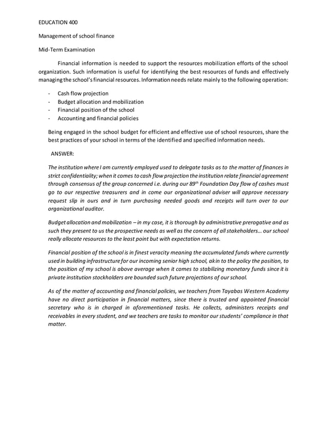examination for comprehensive exam practice problem  PDF