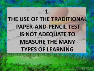 Tomlinson argues the commitment to 
cater for individual differences, 
 In A differentiated classroom multiple 
ongoing assessments are used, yet in a 
traditional classroom assessment is used 
to see “who got it” 
(Marsh 2004). 
 