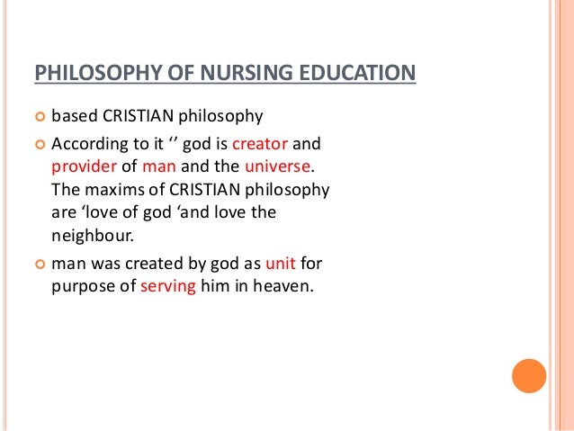 philosophy of nursing education examples