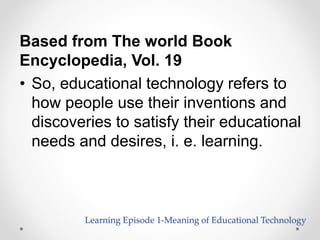 Educational technology1 reference | PPSX
