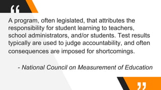 Educational accountability