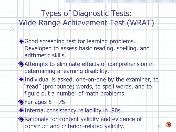 What are the different types of achievement tests?