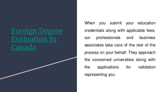 Educational Credential Assessment