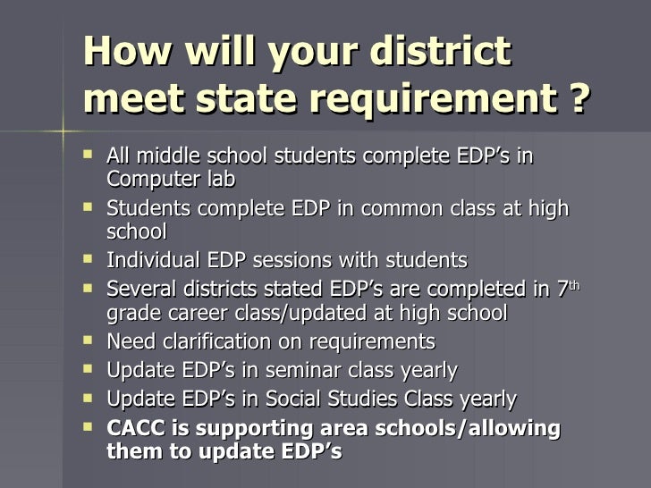 Educational Development Plans