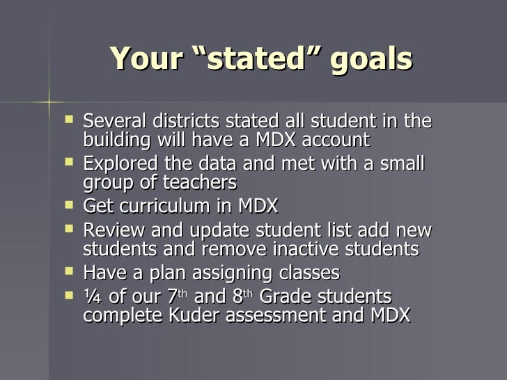 Educational Development Plans