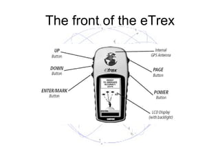 The front of the eTrex 