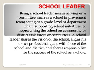 Personal Situational Theory
 Personal Situational theory represents
the combination of great man, trait and
situational theories.
 Leadership includes intellectual, affective
and action traits as well as the specific
conditions under which the individual
operates.
 