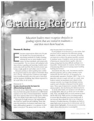 Educational Leadership November 2011 Grading