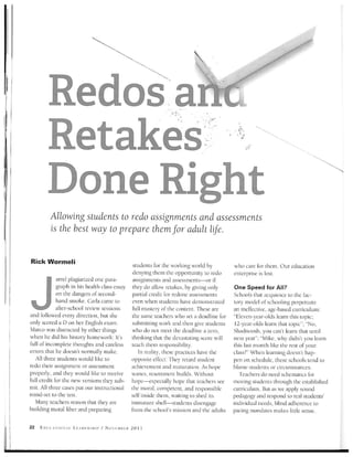 Educational Leadership November 2011 Grading