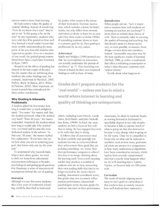 Educational Leadership November 2011 Grading