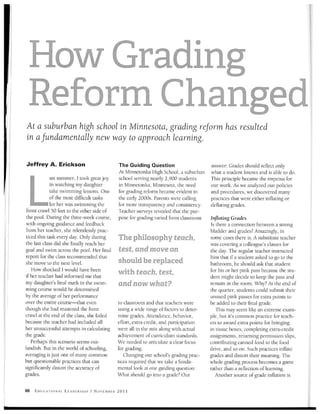 Educational Leadership November 2011 Grading