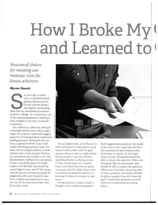 Educational Leadership November 2011 Grading