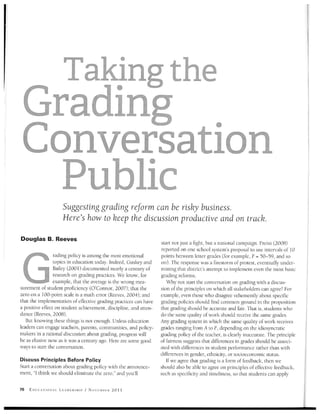 Educational Leadership November 2011 Grading