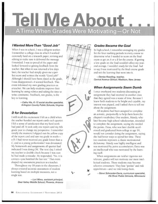 Educational Leadership November 2011 Grading