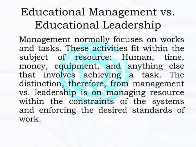 ppt on educational leadership and management