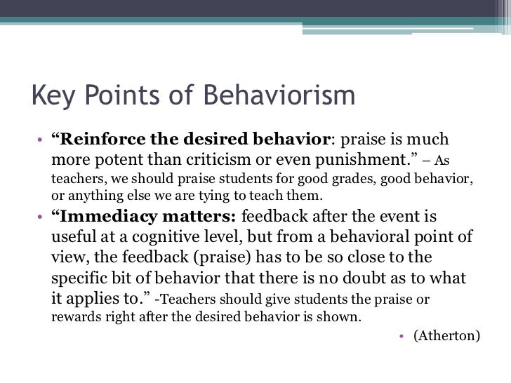 Behaviorism in Education